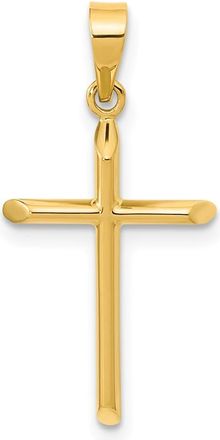 Diamond2Deal 14k Yellow Gold Polished Cross Pendant