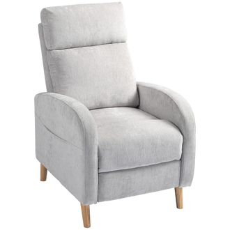 HOMCOM Sill&oacute;n relax reclinable 68x90x106 cm gris claro
