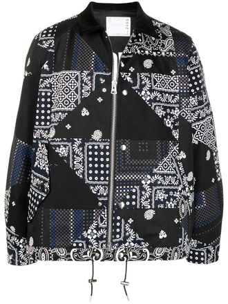 sacai Jack met rits - Zwart
