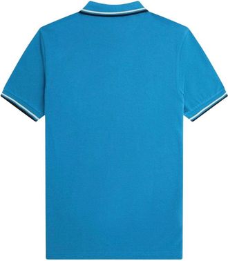 Fred Perry Herenpoloshirt met dubbele kraag (Blauw)