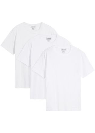 Bonprix T-Shirt BONPRIX T-Shirt (3er Pack), Herren, Gr. 60/62 (XXL), weiss (wei&szlig;, wei&szlig;, wei&szlig;), Obermaterial: 100% Baumwolle, regular fit, Shirts T-Shirt, bequ
