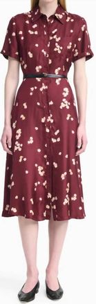 Altuzarra Kiera Allover Petals Dress In Maroon