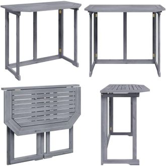 vidaXL Tavolo da Balcone Pieghevole 90x50x74 cm in Massello di Acacia - Tavolo pieghevole - Tavolo esterno