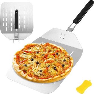 OEM Pala Para Pizza - Acero Inoxidable Perforado - Mango Plegable - Gran Superficie - Horno Y Parrilla - Horneado De Pan - Pala Para Pizza Estable