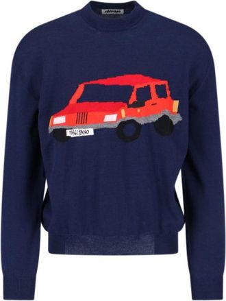 Magliano Deep Navy Graphic Car Sweater