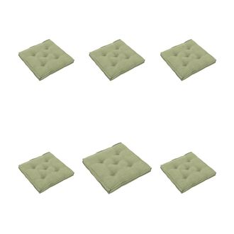 ED&Egrave;N JARD&Iacute; Pack 6 cojines para sillones de exterior repelente al agua verde
