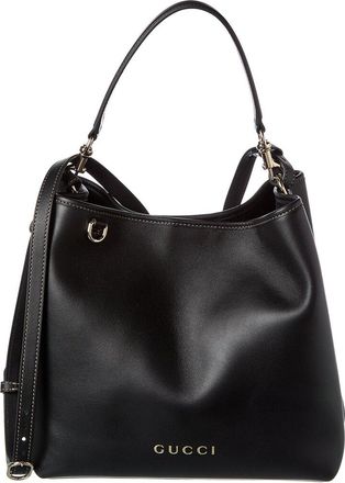 Gucci Gg Emblem Small Leather Tote