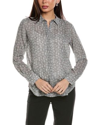 Theory Sunaya Silk Top