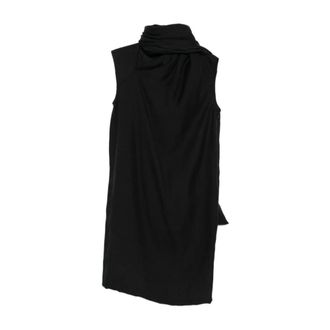 Toteme Scarf Midi-jurk - Dames - Jurken - Zwart - Maat: XS Linnen