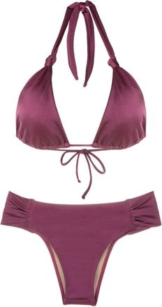 Brigitte knot-detail triangle-cup bikini - women - Polyamide/Spandex/Elastane - GG - Purple