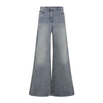 Courrèges Jeans, Dames, Blauw, W27, Katoen, Blauwe Broek voor Vrouwen Aw 25