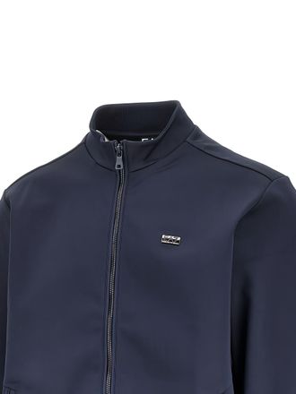 Emporio Armani Logo-Plaque Track Sweatshirt - Navy