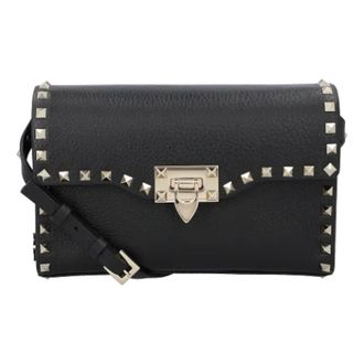 Valentino Leather crossbody-bags - female - Valentino - Shoulder Bags - Black - ONE SIZE - Bags
