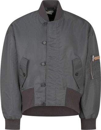 J.W.Anderson Giacca Bomber Oversize con Orlo a Costine - - Jackets - Uomo - Grigio - S