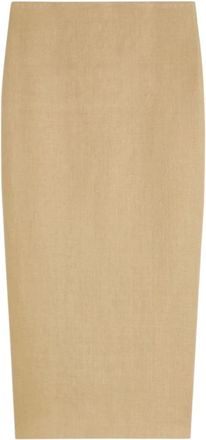 Max Mara Midi Skirts, female, Beige, Size: XS Gonna