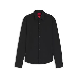 HUGO BOSS Slim-fit shirt in performance-stretch jacquard