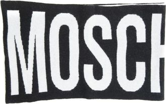 Moschino Bicolored Wol Kasjmier Sjaal - Dames - Wintersjaals - Zwart - ONE Size - Wol - Accessoires