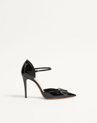 Valentino Garavani D&eacute;collet&eacute; DOrsay VLogo Signature In Vernice 100Mm Donna NERO 34.5