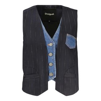 Desigual Chaleco Diplo Doble Vest - Jackets - Mujer - Azul - XL