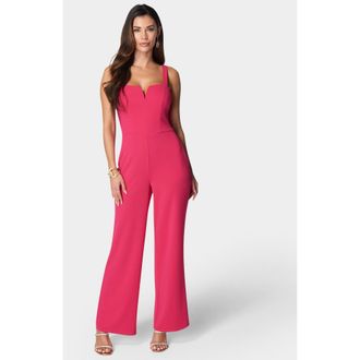 Bebe WomenS Scuba Crepe Jumpsuit With Strap