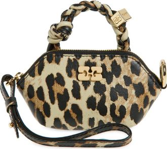 Ganni Nano Bou Leopard Print Handbag at Nordstrom