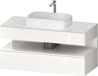 Duravit Duravit - Qatego Consola Mueble Bajo Lavabo, 1 Extra&iacute;ble, 1 Caj&oacute;n