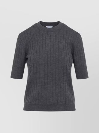 Bottega Veneta wool ribbed crew neck top