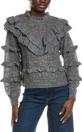 Farm Rio Ruffles Knit Wool & Mohair-Blend Sweater