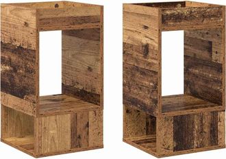 vidaXL Mesa Auxiliar 2 Uds. Madera Vieja 30 X 30 X 56 Cm Vidaxl