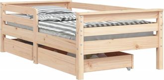 vidaXL Estructura De Cama Para Ni&ntilde;os Con Cajones Madera Pino 70x140 Cm Vidaxl