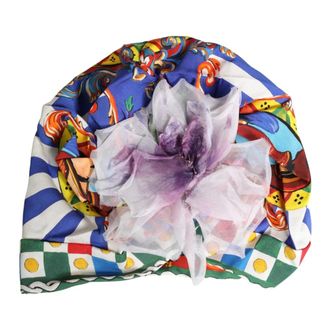 Dolce & Gabbana Hats, unisex, Multicolor, Size: ONE SIZE Carretto Motif Turban