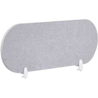 Beliani Pannello Divisorio Fonoassorbente per scrivania in PET grigio chiaro 120 x 40 cm Sparky