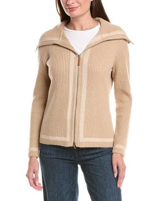Lafayette 148 New York Knit Zip Sweater
