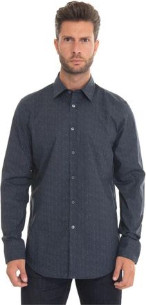 Canali Casual Overhemd - Heren - Casual Overhemden - Blauw - L - Katoen - Overhemden