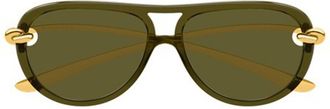 Bottega Veneta BV1418S 003 Womens Sunglasses Green Size 58