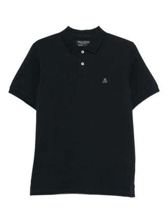 Marc O'Polo Piqu&eacute; buttoned polo shirt - men - Organic Cotton - M - Black