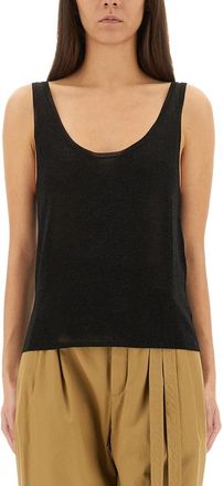Saint Laurent Lurex Knit Tank Top