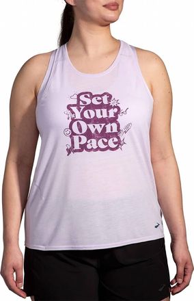 Brooks Distance Tank 3.0 Top In Light Purple/set Your Pace