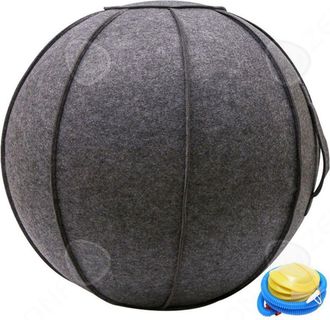 OEM Silla Con Forma De Bal&oacute;n De Yoga Con Funda, 65 Cm De Di&aacute;metro, Para Fitness, P&eacute;rdida De Peso Y Uso A Prueba De Explosiones, Color Negro Y Gris
