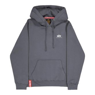 Alpha Industries Hoodies & sweatvesten, Heren, Grijs, M, Katoen, Basic Hoody Small Logo