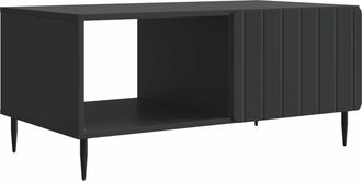 vidaXL Mesa De Centro Negro 90 X 50 X 40 Cm Madera De Ingenier&iacute;a Vidaxl