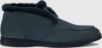 Doucal's Polacchino in pelle scamosciata con interni in shearling e suola in gomma