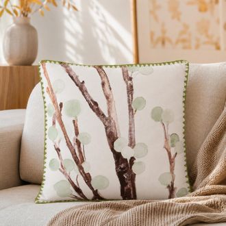 KASANOVA Cuscino divano 45x45 cm foglie verdi