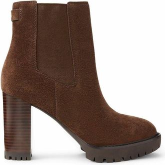 Ralph Lauren Su&egrave;de enkellaarsjes met hak Layne