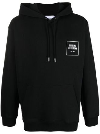 Opening Ceremony graphic-print hoodie - men - Cotton - M - Black