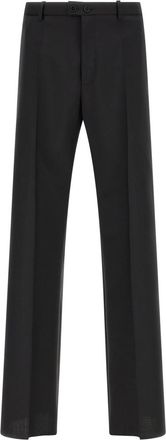 Jil Sander Black Straight Flat Front Pants
