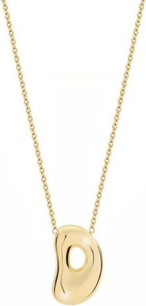 Jane Basch Puffed Initial Pendant Necklace in Gold - D at Nordstrom