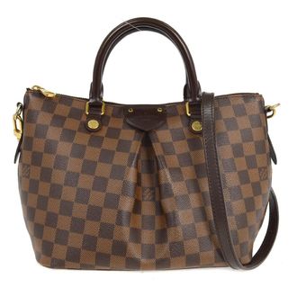 Louis Vuitton Siena Handbag Damier Brown Canvas Handbag (Pre-Owned)