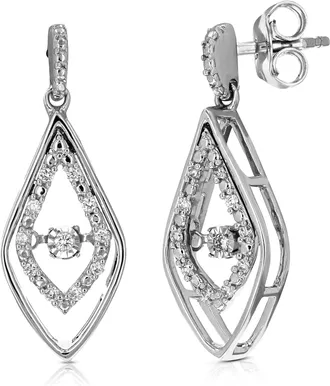 Vir Jewels 1/8 cttw Lab Grown Diamond Dangle Earrings in Sterling Silver With Push Backs For Women