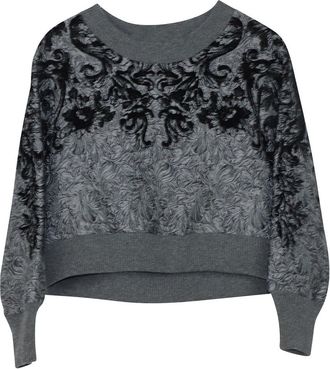 Dolce & Gabbana Embroidered Crew Neck Sweatshirt, Size It, 36 (Authentic Pre- Loved)